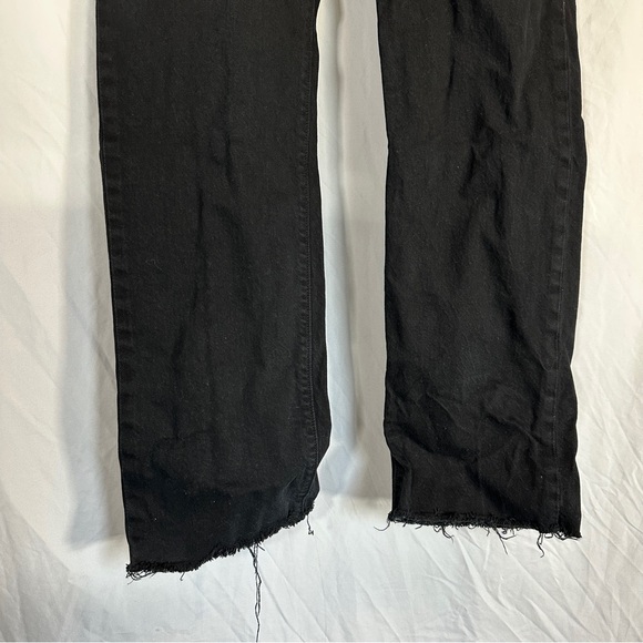 Levi’s 501 Raw Hem High Rise Black Jeans 32x32 - Picture 6 of 7